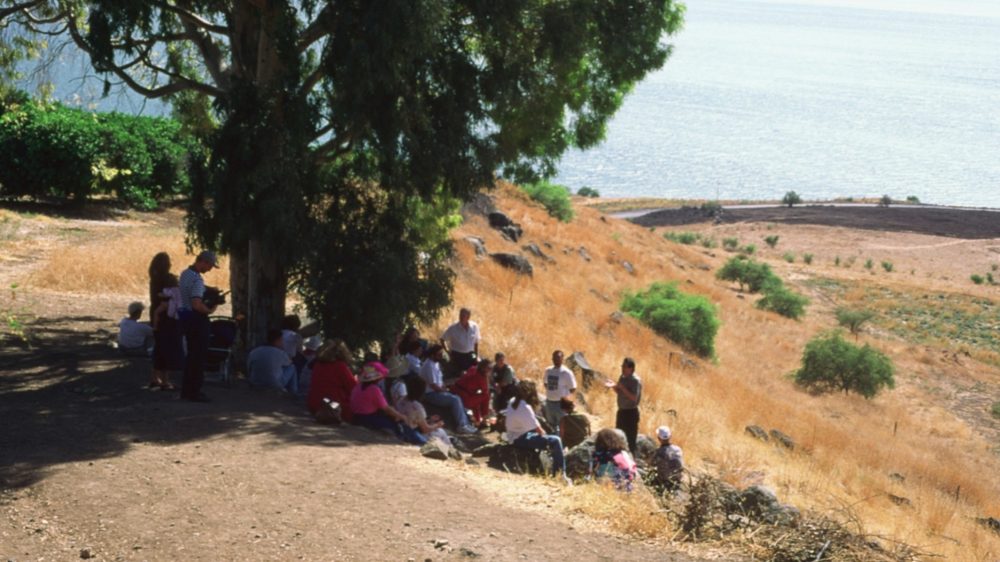 Foto privat 1996 Pilgergruppe oberhalb See Genezareth Foto privat 1996 Pilgergruppe oberhalb See Genezareth